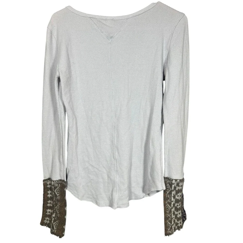Free People Kombucha‎ Thermal L Lavender Purple Crochet Cuff Top Elena Gilbert